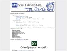 Tablet Screenshot of cross-spectrum.com